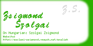 zsigmond szolgai business card